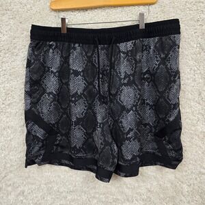 Jordan Dri-FIT Snakeskin Mesh Basketball Shorts Mens 2XL Grey Black Athletic